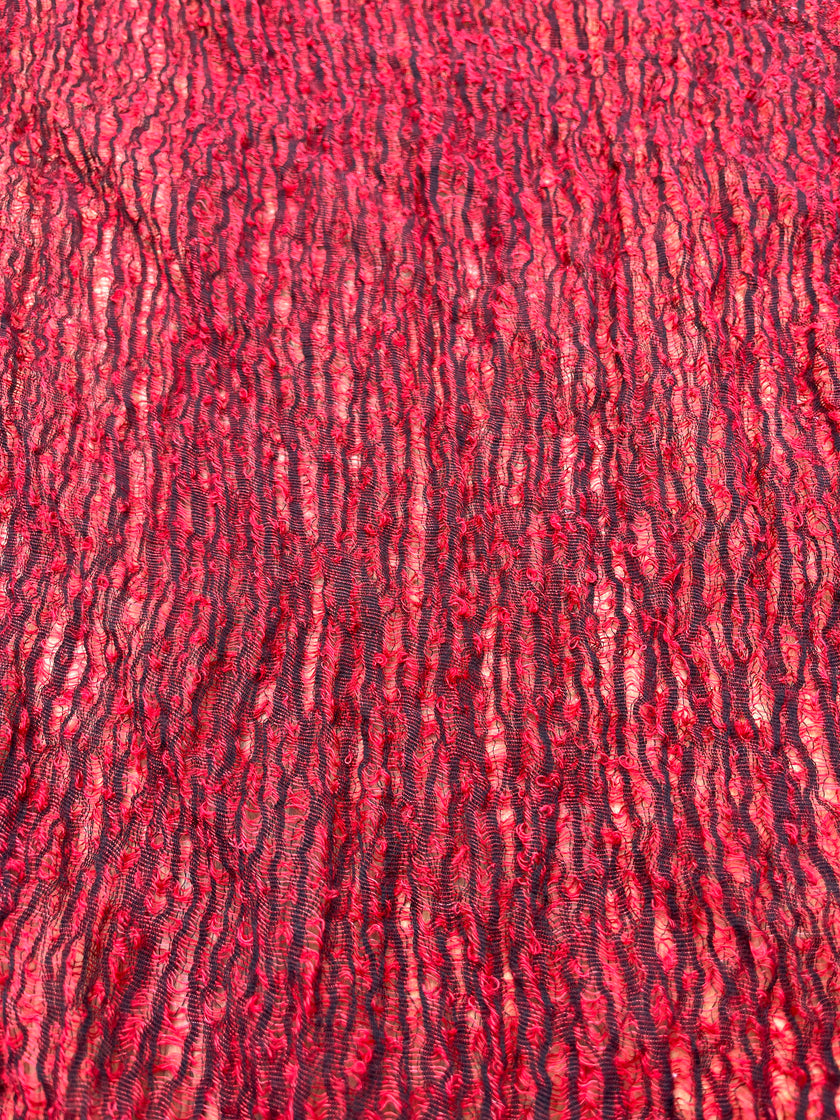 Red Textured Linen Fabric By The Yard Natural Fabrics.