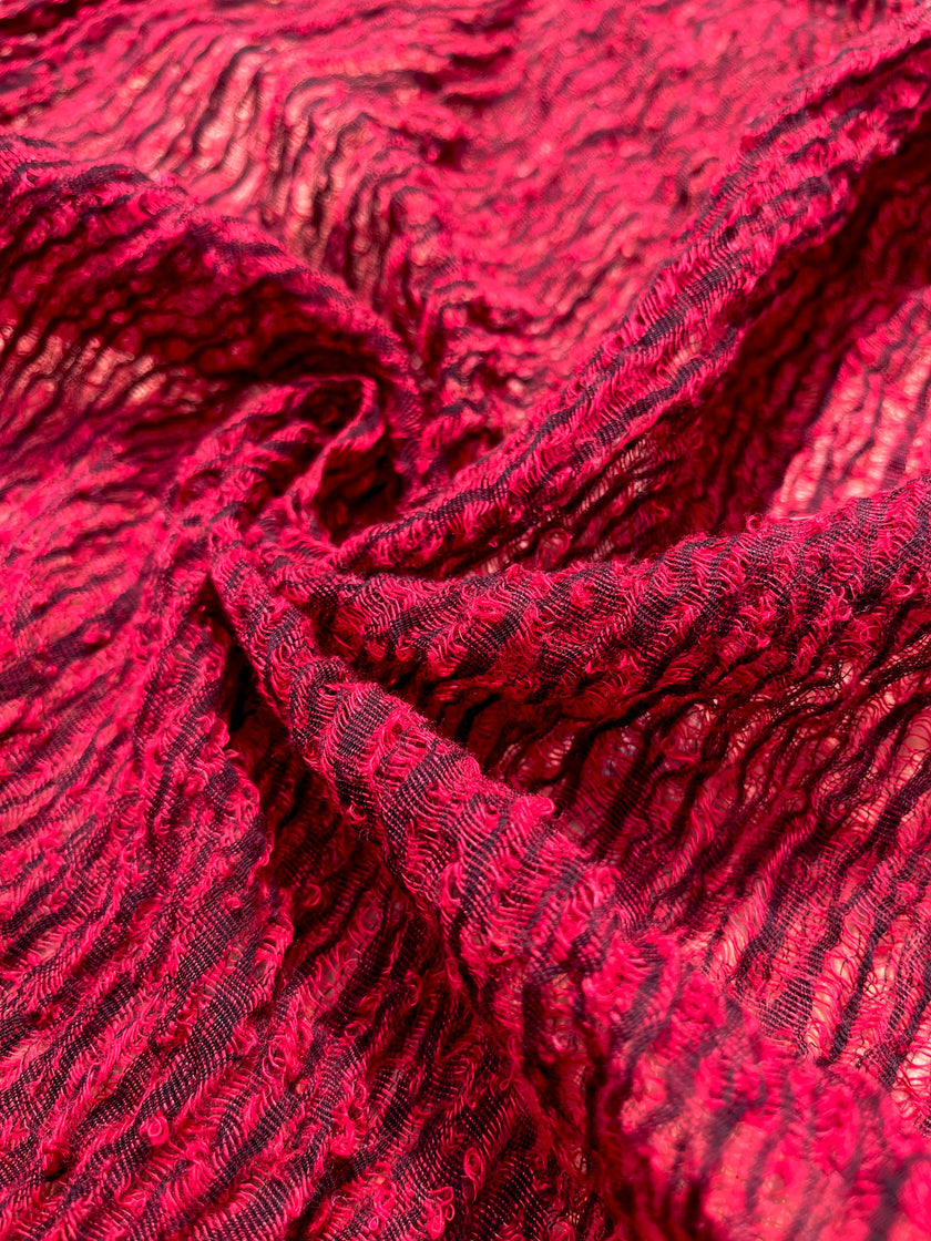 Red Textured Linen Fabric By The Yard Natural Fabrics.