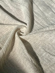 Tissu en coton biologique neutre non blanchi ivoire au mètre, tissu froissé, large largeur.