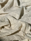 Tissu en coton biologique neutre non blanchi ivoire au mètre, tissu froissé, large largeur.