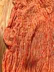 Orange Natural Sheer, Textured Cotton Linen Mix Special Fabrics.