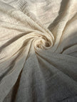 Tissu en coton biologique neutre non blanchi ivoire au mètre, tissu froissé, large largeur.