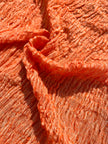 Orange Textured Linen Fabric By The Yard Natural Fabrics.