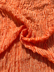 Orange Textured Linen Fabric By The Yard Natural Fabrics.