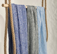 Blue Unique Natural Fabrics: Funky, Sheer, and Textured Cotton Linen.
