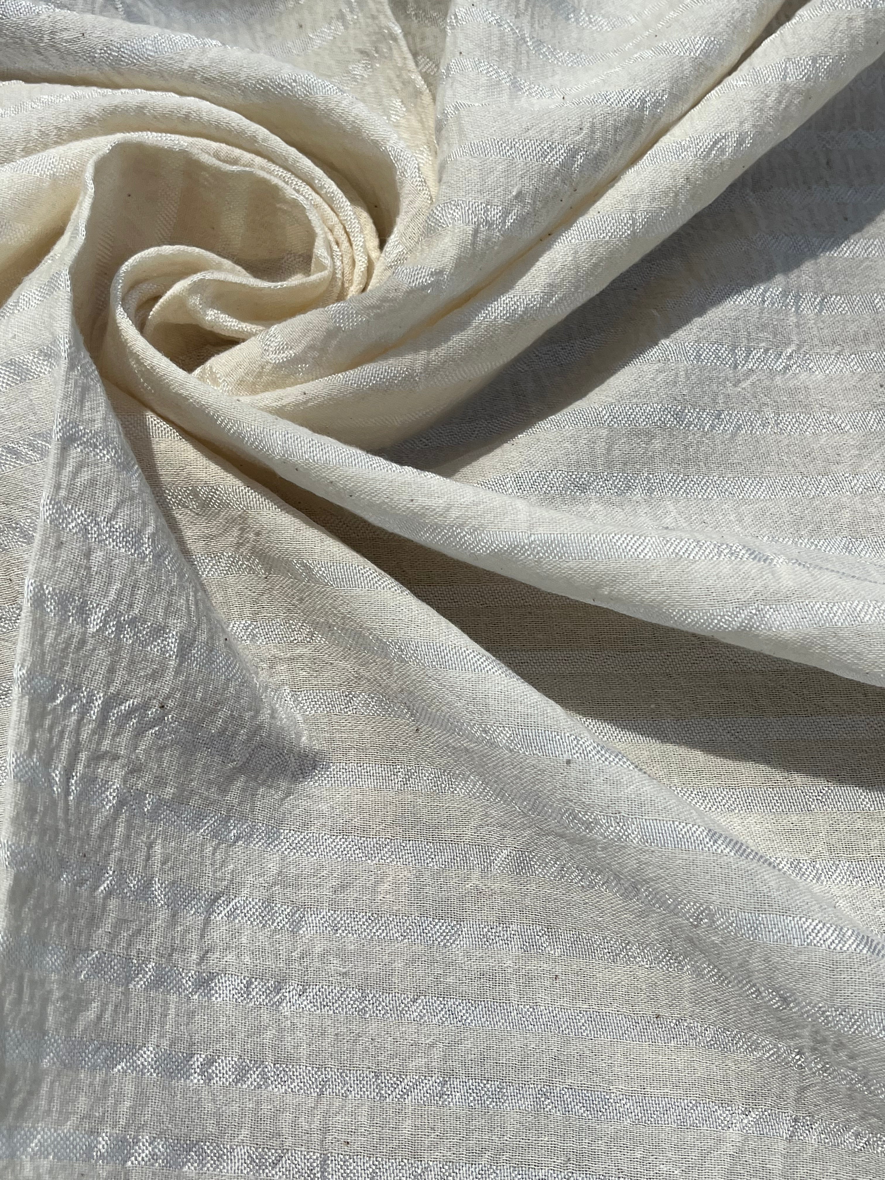 Striped and Textured Silk Linen Fabrics