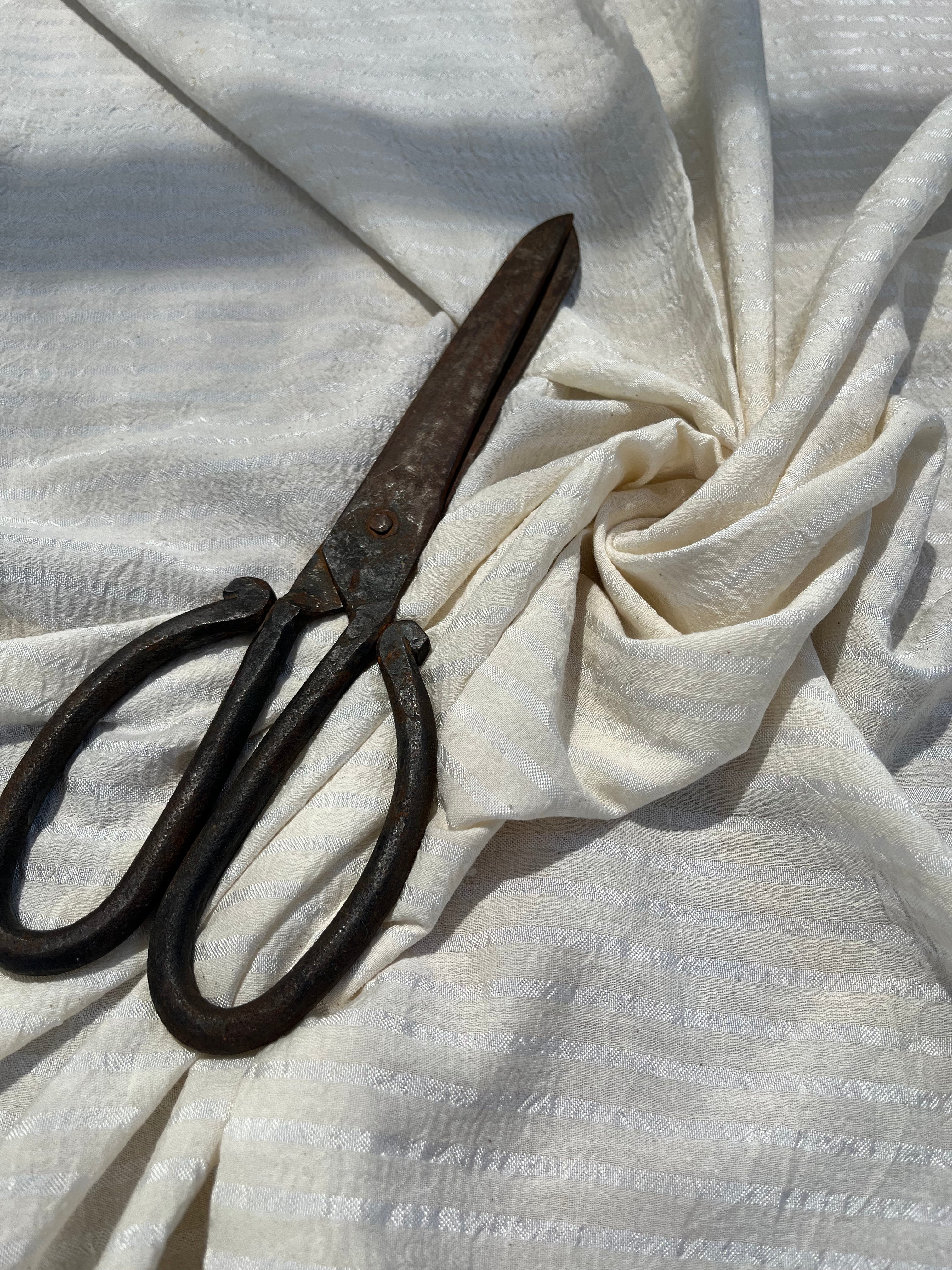 Striped and Textured Silk Linen Fabrics