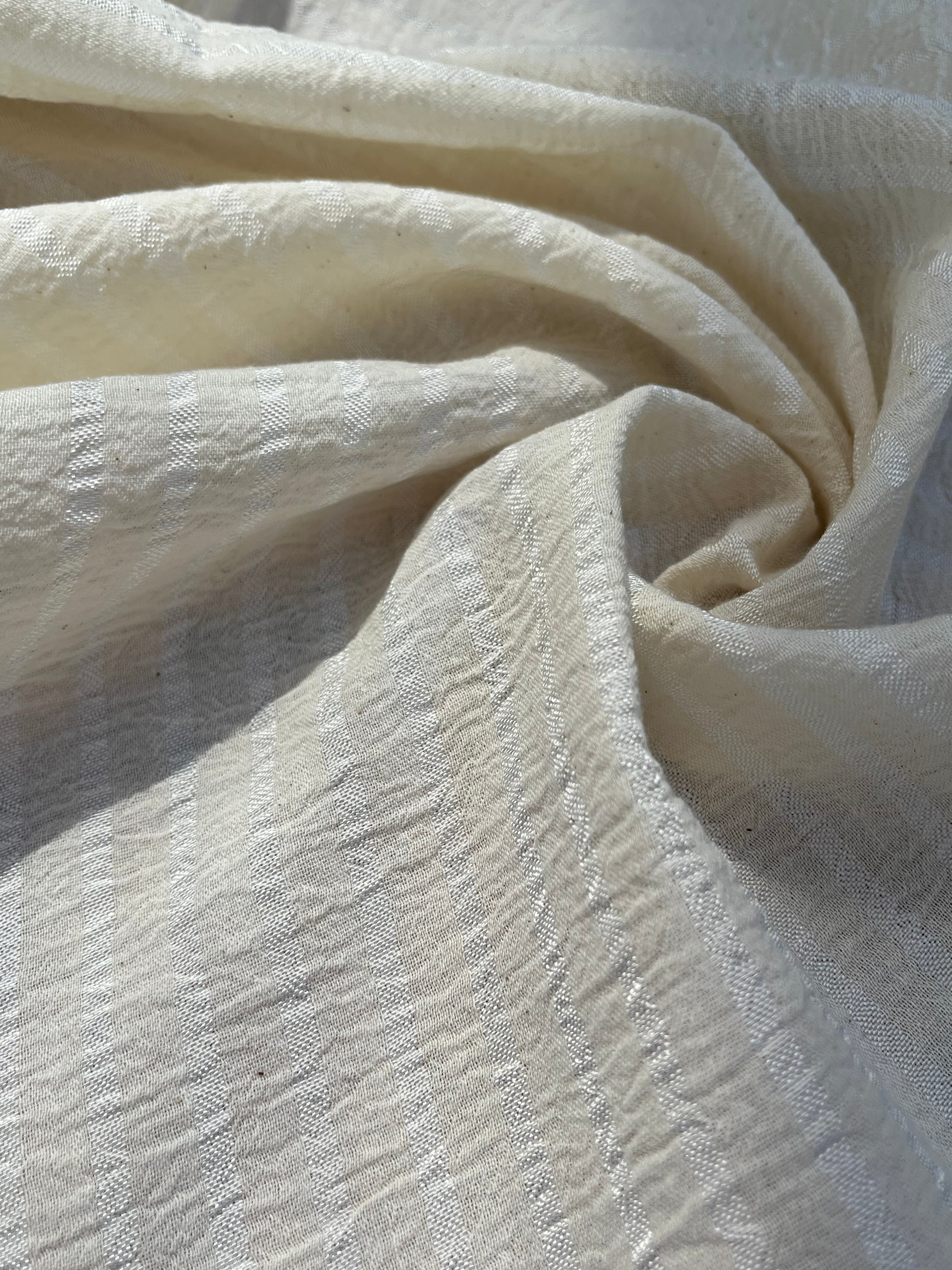 Striped and Textured Silk Linen Fabrics