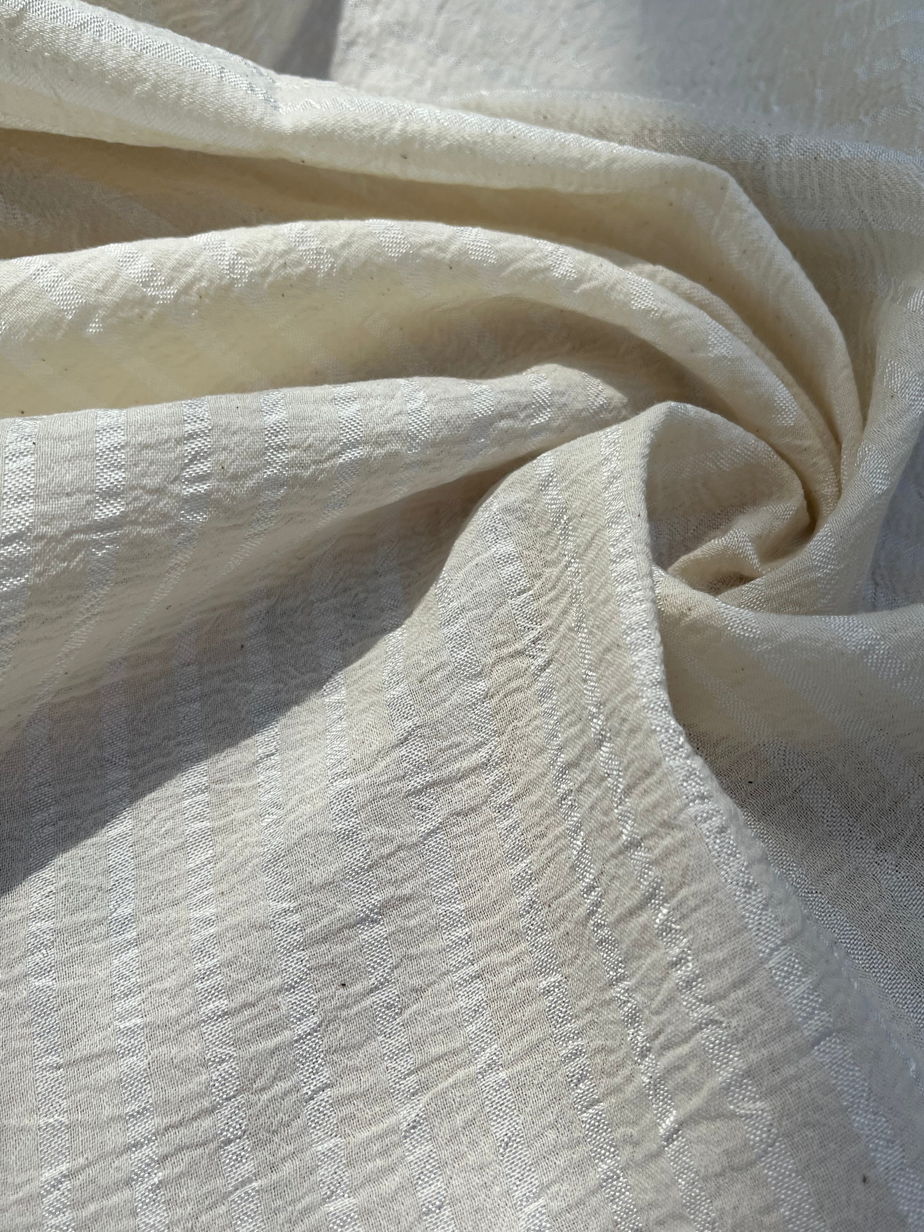 Striped and Textured Silk Linen Fabrics