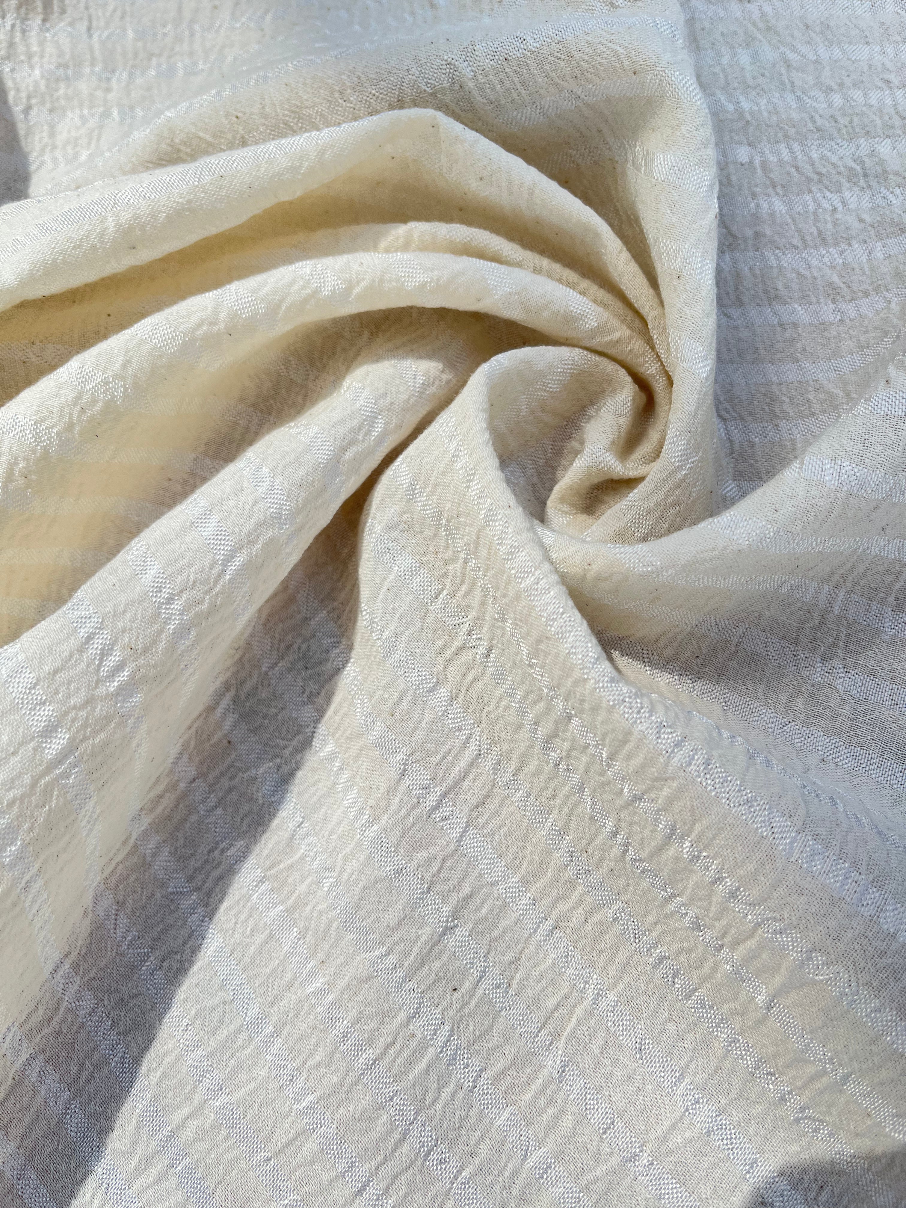Striped and Textured Silk Linen Fabrics