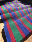 Multi Color Striped Pattern Moiré Fabric By The Yard – Luxurious Silk  For Interior Design & Special Sewing Projects. / 22 inches - 50 cm Width.
