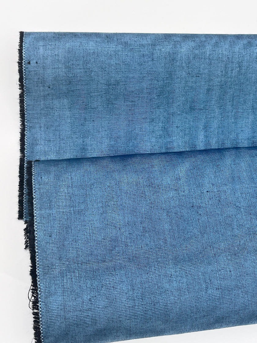 Blue Silk Home Textile Interior Fabrics Watermark Patterns.