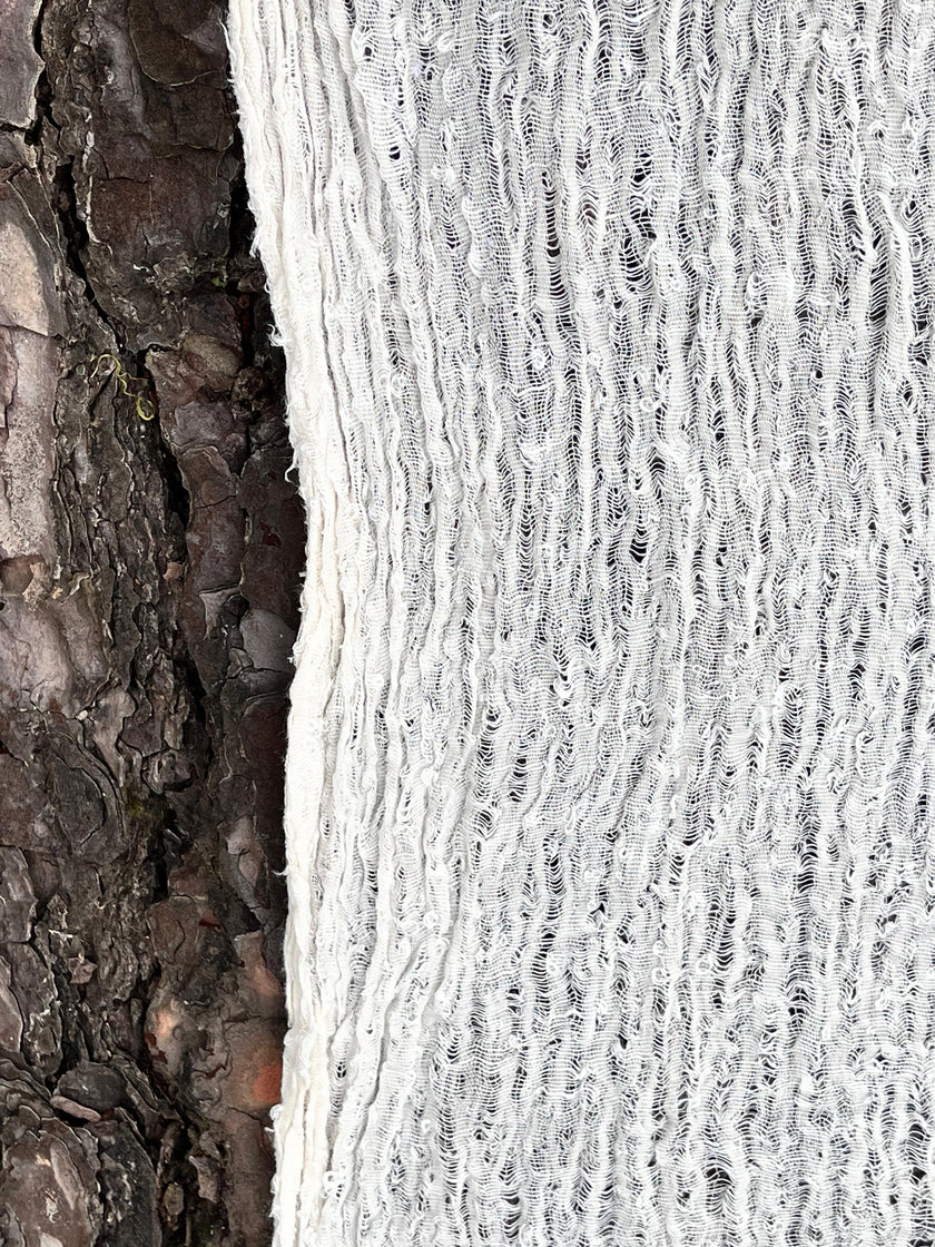 Unbleached, Ivory White Textured Linen Fabric By The Yard Natural Fabrics.
