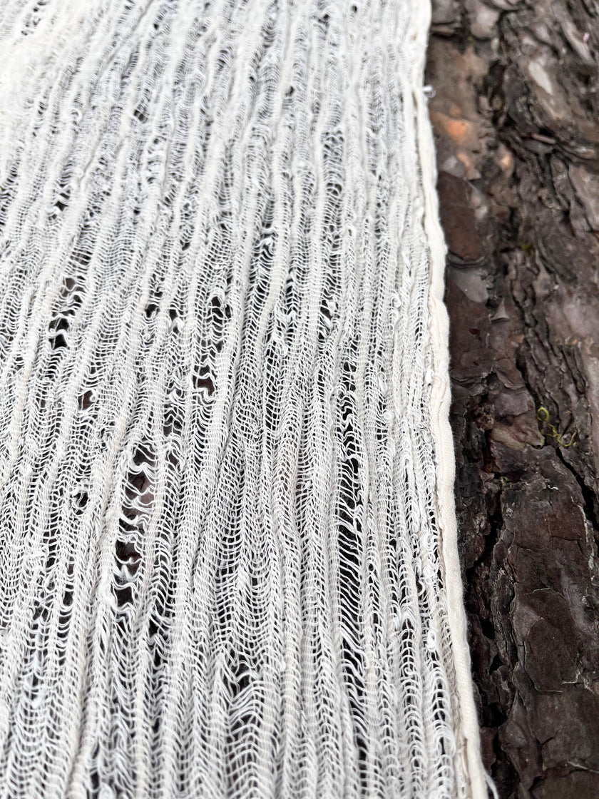 Ivory White Textured Linen Fabric By The Yard Natural Fabrics.