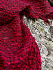 Red Textured Linen Fabric By The Yard Natural Fabrics.