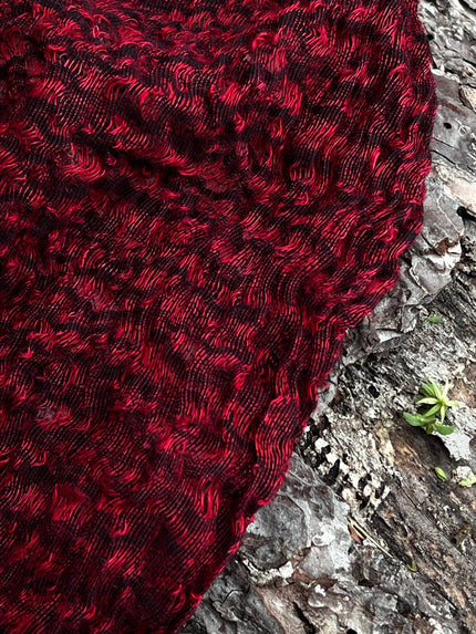 Red Textured Linen Fabric By The Yard Natural Fabrics.