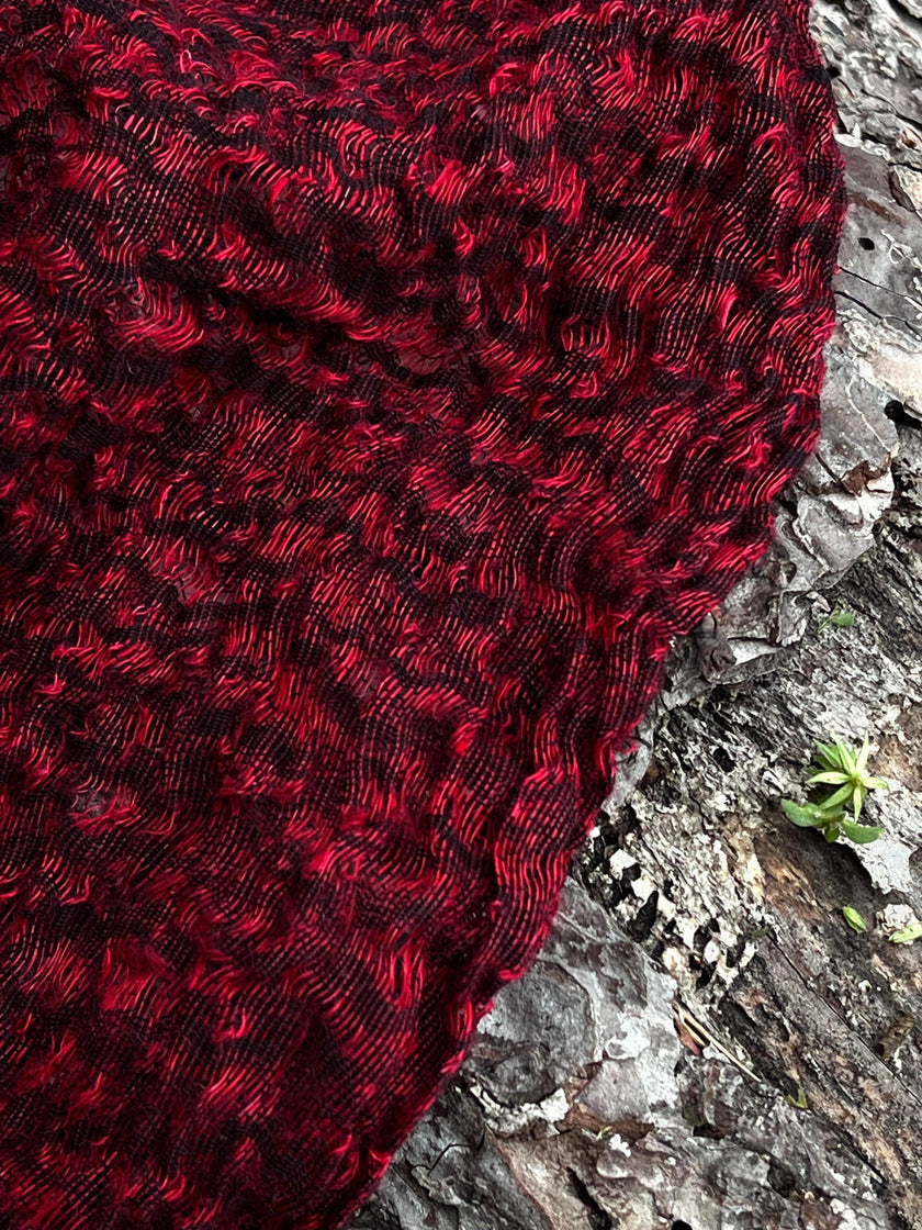 Red Textured Linen Fabric By The Yard Natural Fabrics.