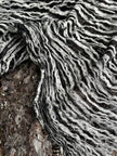 Tissu en lin noir et blanc par cour, tissu en coton biologique, tissus naturels semi-transparents texturés à la main.