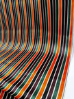 Multicolour Stripes Satin Silk Weave, Home Textile Interior Fabrics.
