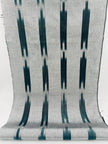 Ikat Silver Green Striped Silk Home Textile Interior Fabrics Moire, Watermark Pattern.