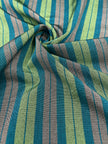 Green Striped Silk  Home Textile Interior Fabrics.