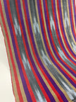 Purple Red Ikat Striped Silk  Home Textile Interior Fabrics.