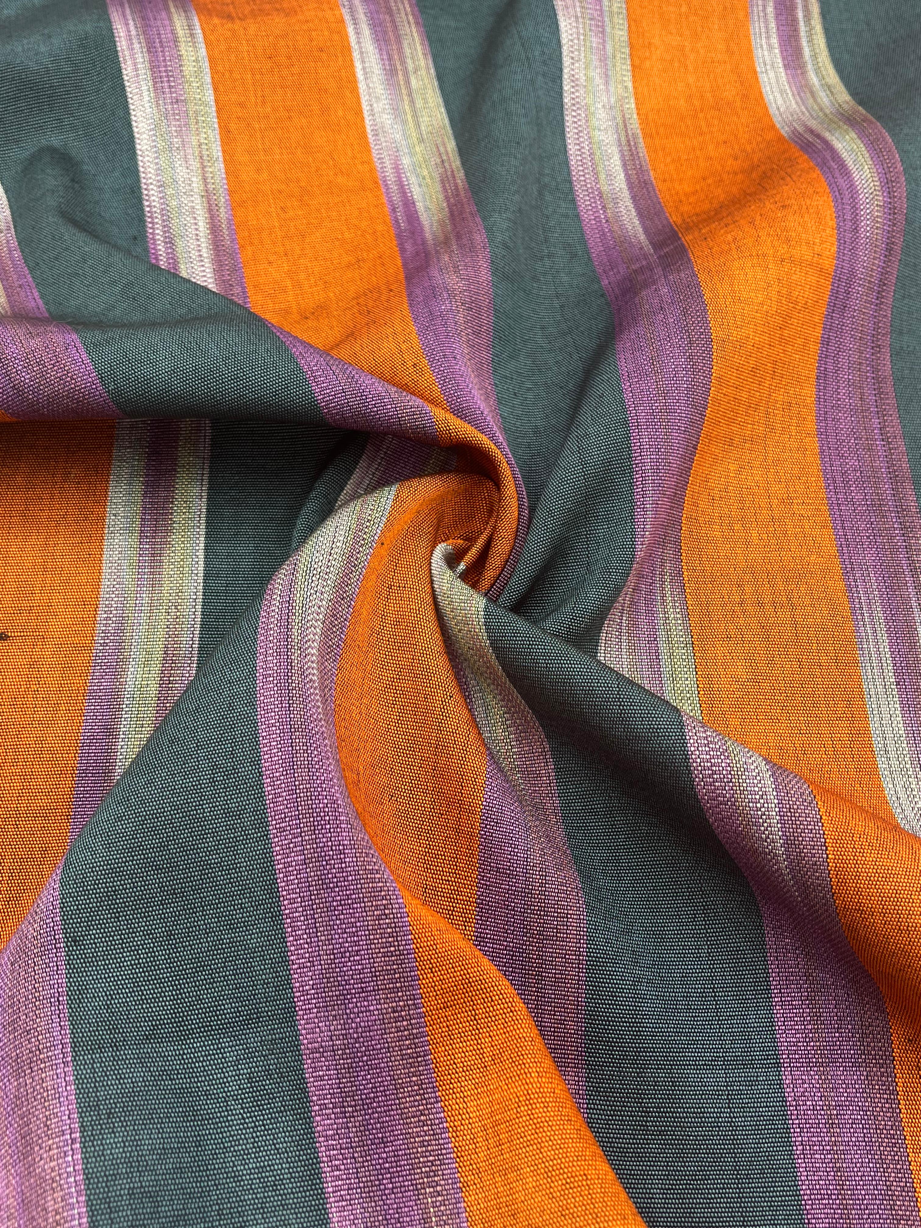 Orange Ikat Striped Home Textile Interior Fabrics