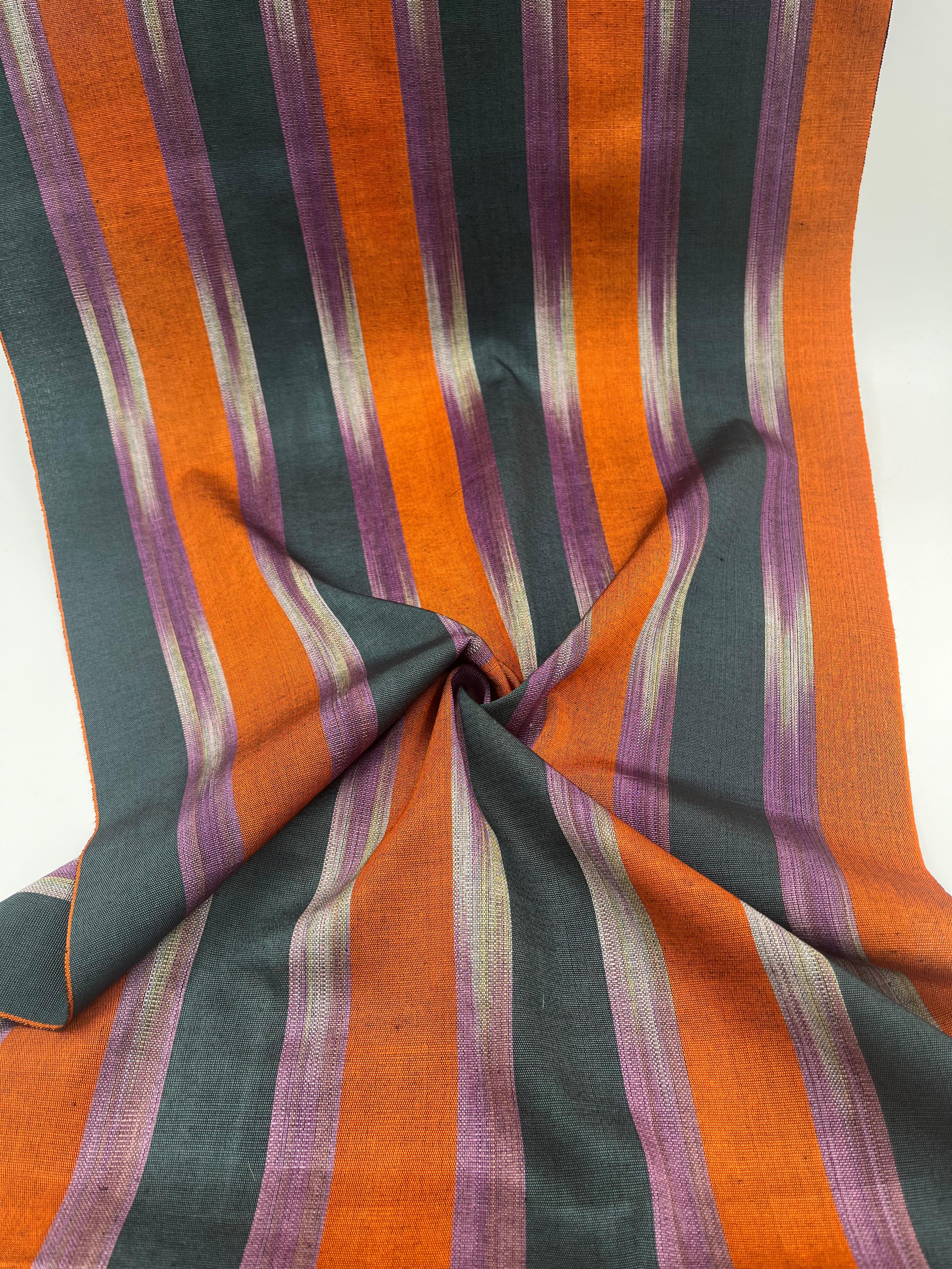 Orange Ikat Striped Home Textile Interior Fabrics