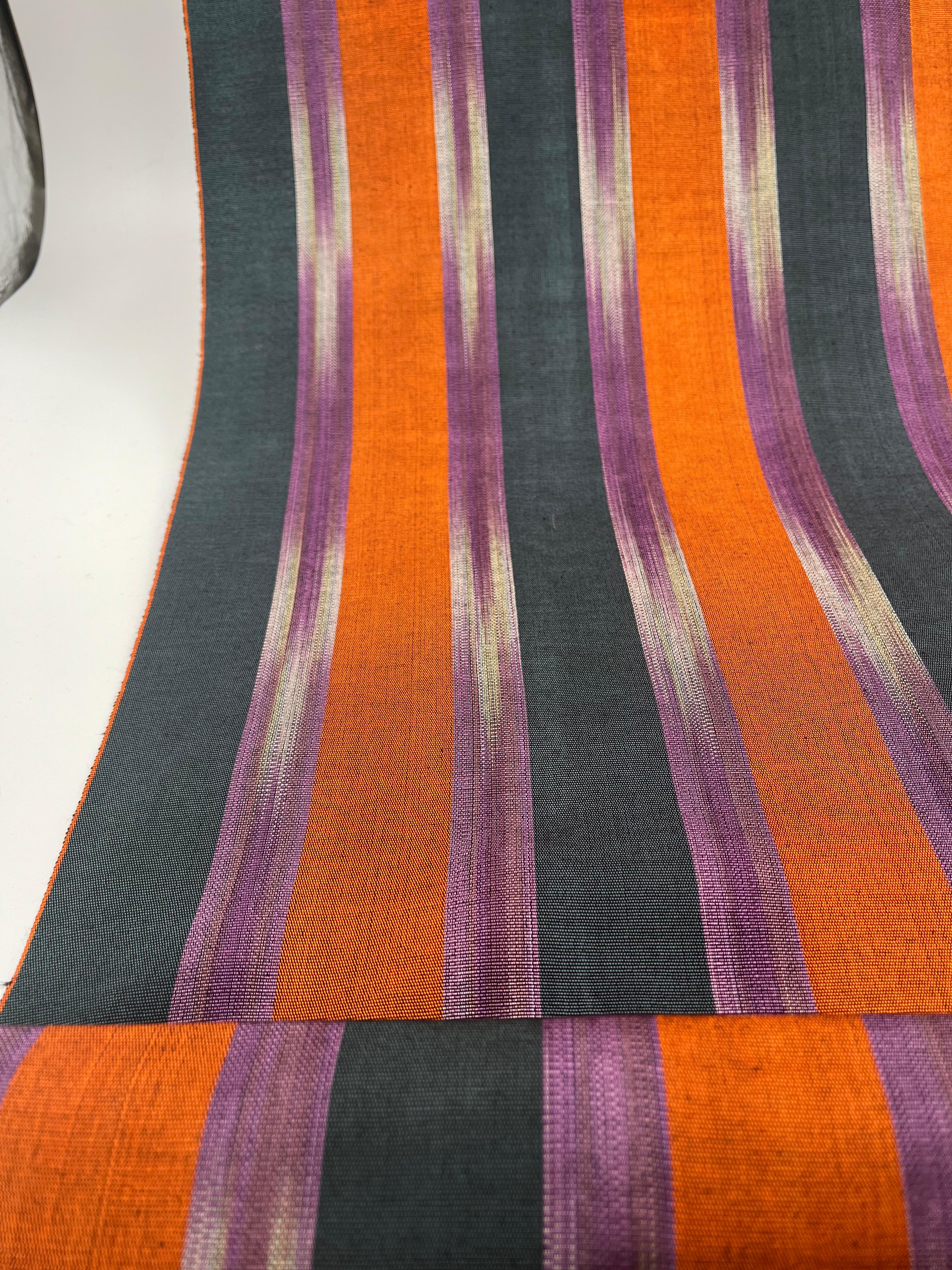 Orange Ikat Striped Home Textile Interior Fabrics
