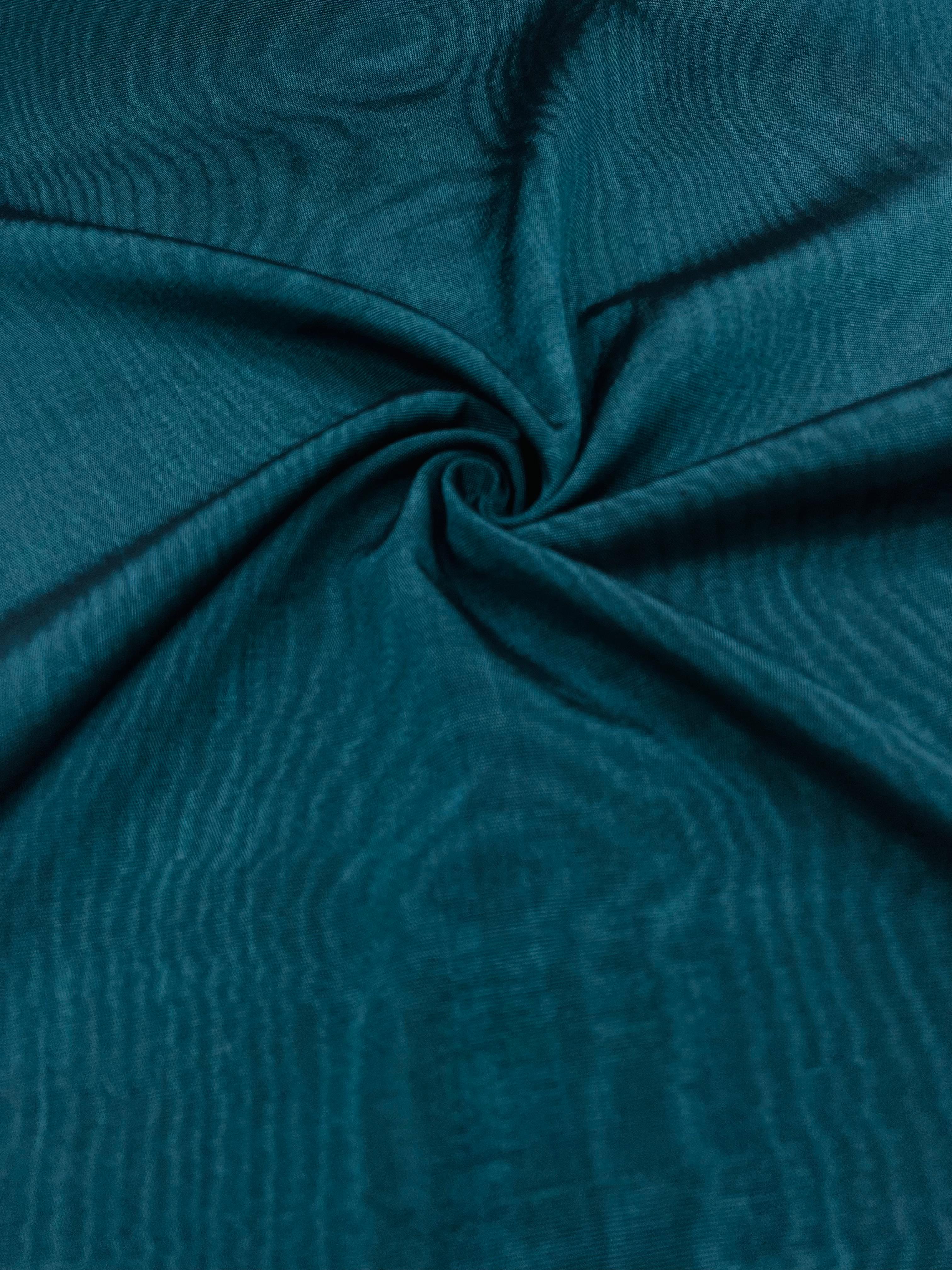Petroleum Blue Silk Home Textile Interior Fabrics Watermark Patterns.