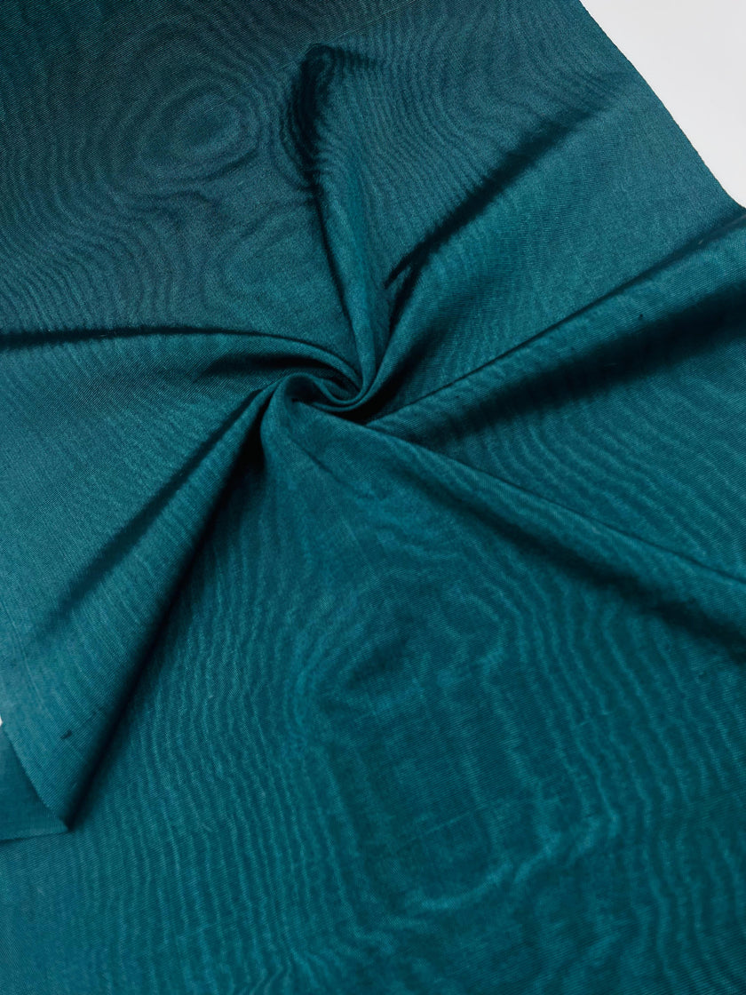 Petroleum Blue Silk Home Textile Interior Fabrics Watermark Patterns.
