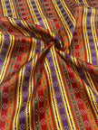 Satin Silk Weave, Ethnic Pattern Home Textile Interior Fabrics, Traditional Syrian Fabrics