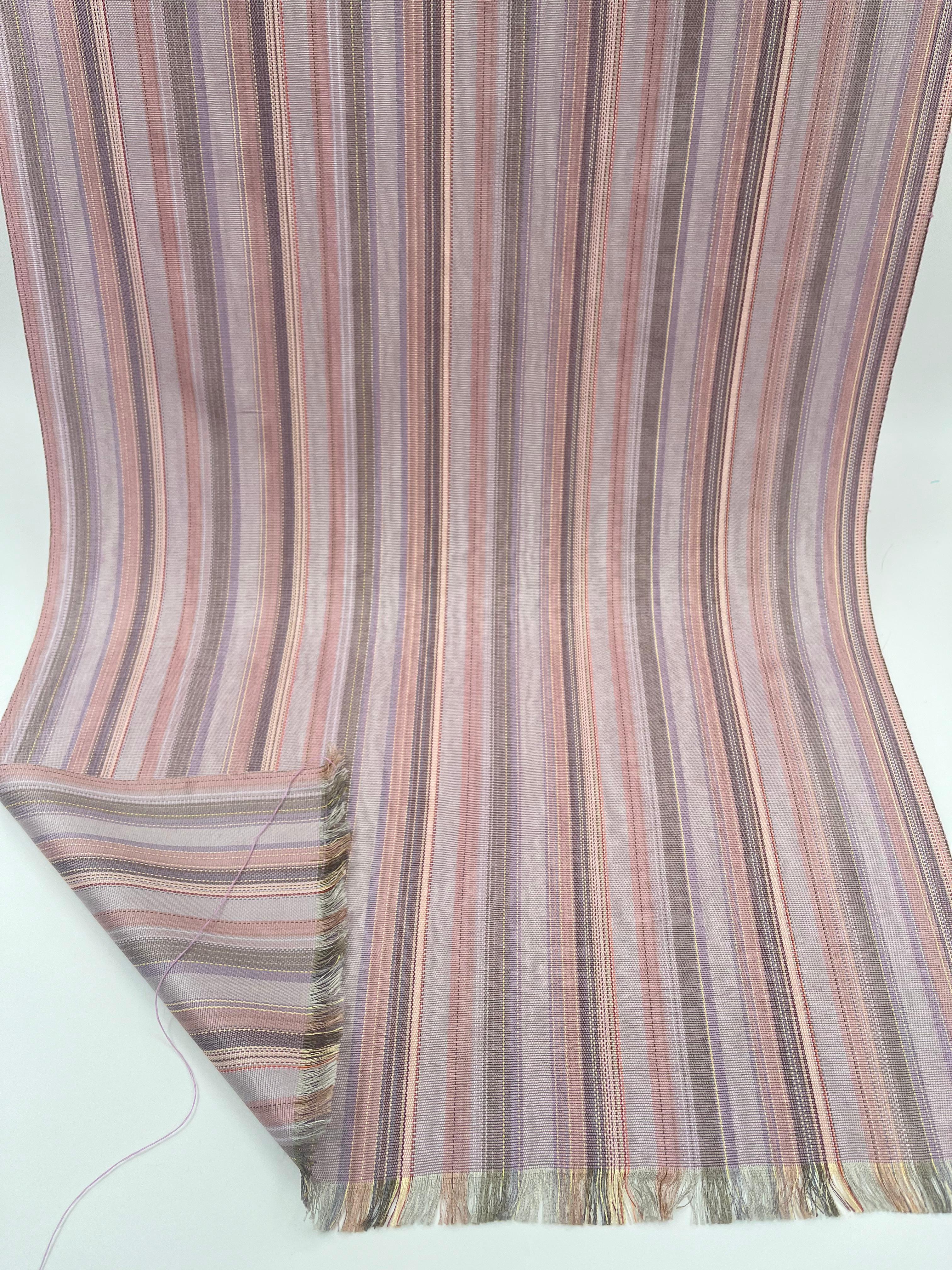 Osmanlı Başlık İçin Pembe Çizgili Lüks İpek Döşeme, Ev Tekstili İç Mekan Kumaşları: Yastık Kılıfları, Kimono Esintili Tasarımlar, İpek Şantung Saten İpek.