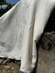 Muslin Fabric By The Yard - Blue White Stripes - Undyed Natural Option