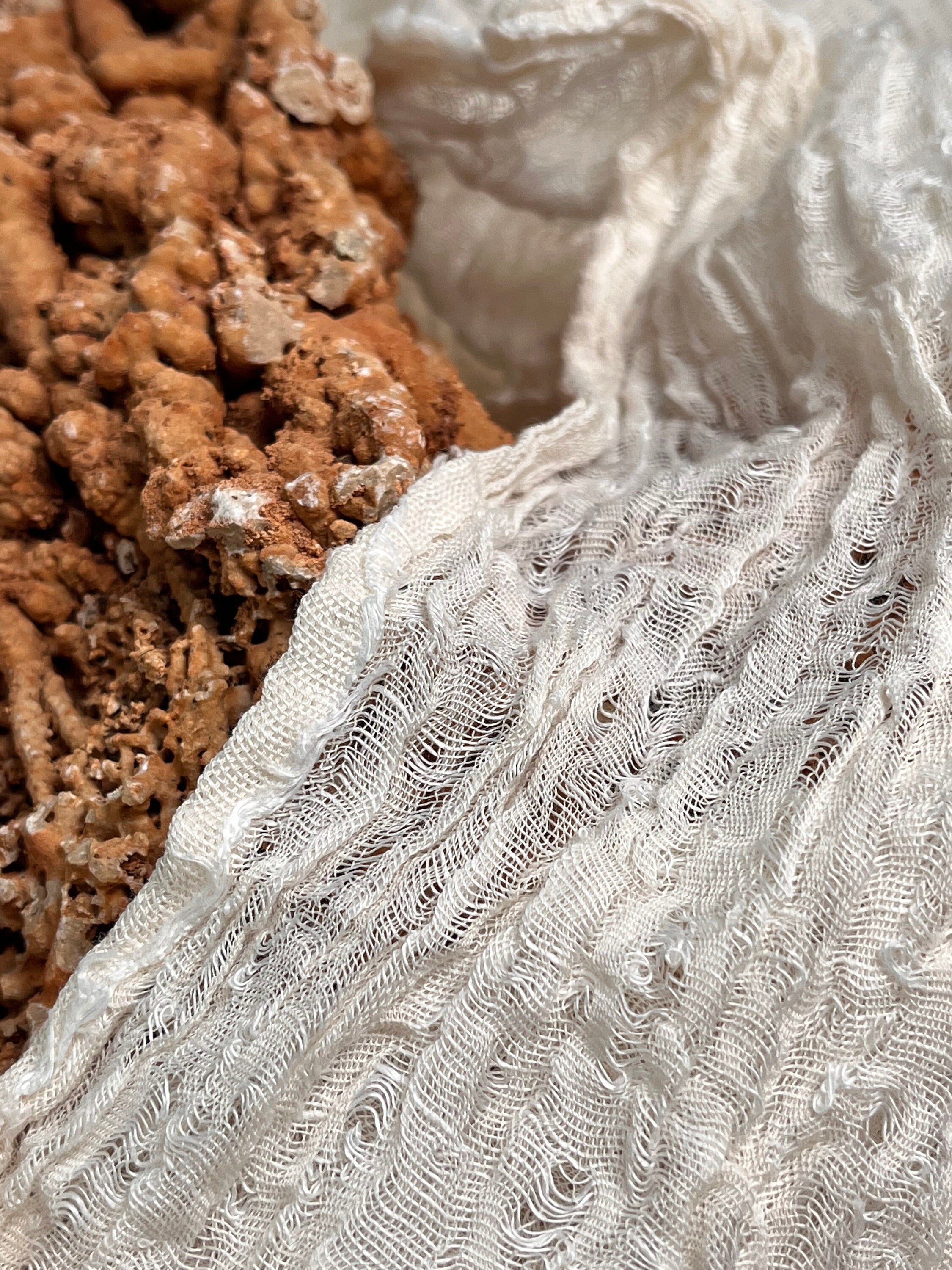 Unbleached, Ivory White Textured Linen Fabric By The Yard Natural Fabrics.