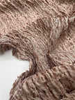 Brown Linen Fabric By The Yard Textured Handloom Semi-Sheer Natural Fabrics..