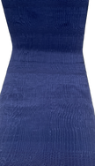 Rembourrage luxueux en soie bleu foncé pour tête de lit ottoman, tissus d'intérieur pour textiles de maison : housses d'oreiller, motifs inspirés du kimono, motifs en filigrane.