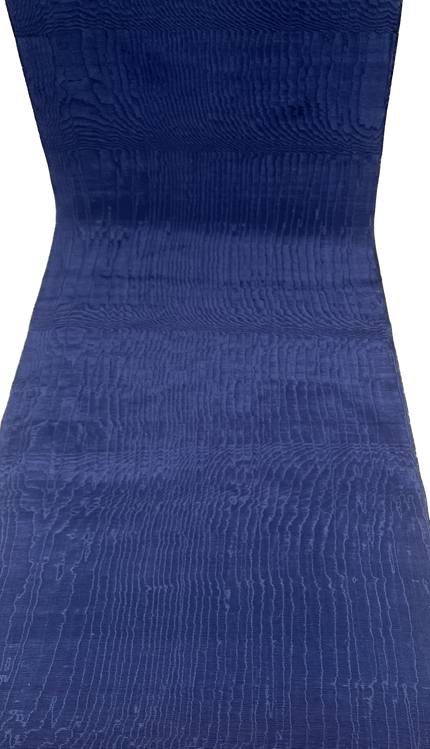 Navy Blue Silk Moiré Fabric – 50/50 Silk Cotton Blend | Ottoman-Inspired Textile