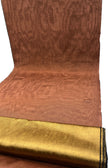 Copper Colour Silk Fabric, Moire Silk Fabric, Silk By The Yard. Watermark Pattern.