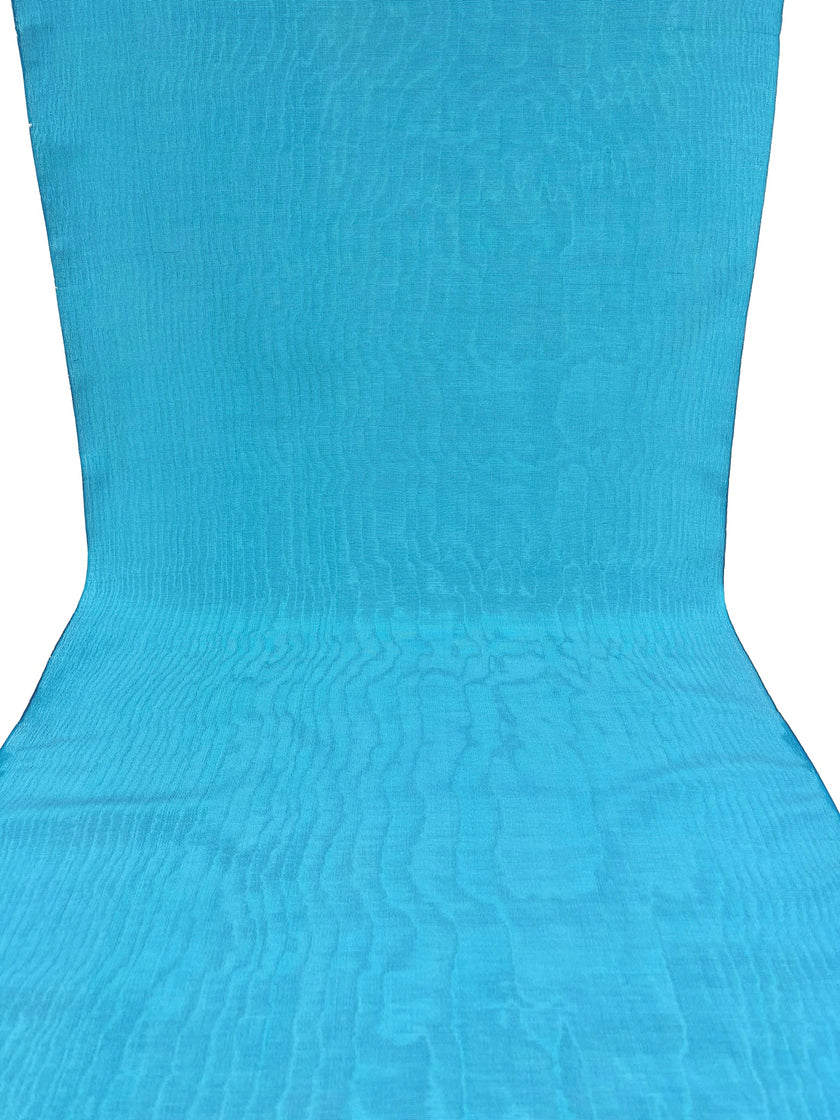 Light Blue Silk Fabric, Moire Silk Fabric, Silk By The Yard. Watermark Pattern.
