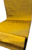 Gold Colour Silk Moire Home Textile Interior Fabrics, Watermark Pattern.