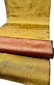 Gold Colour Silk Moire Home Textile Interior Fabrics, Watermark Pattern.