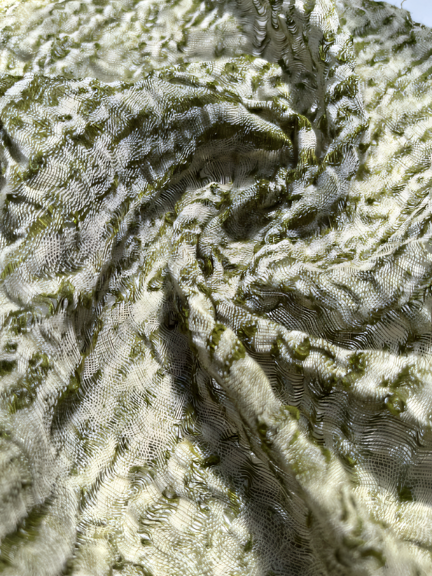 Green Textured Linen Fabric By The Yard Natural Fabrics.