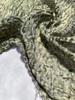 Green Textured Linen Fabric By The Yard Natural Fabrics.