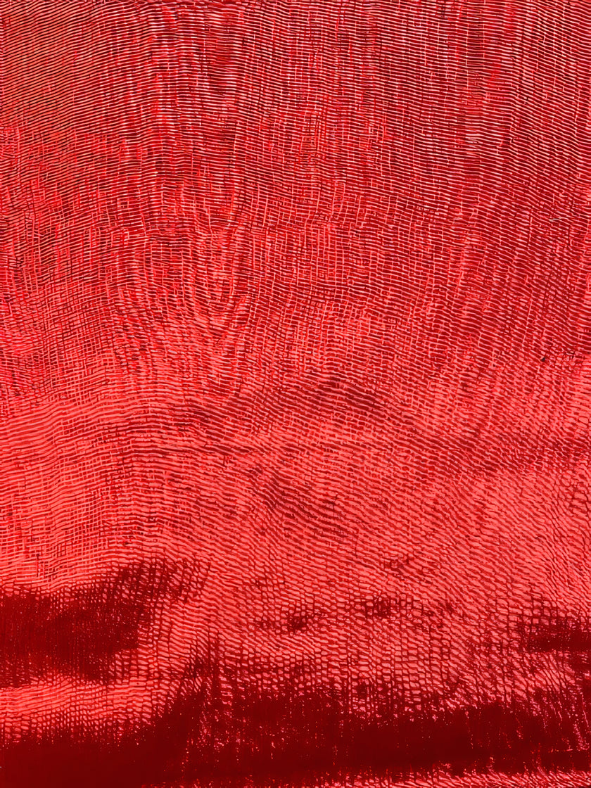 Red Silk Fabric, Moire Silk Fabric, Silk By The Yard. Watermark Pattern.