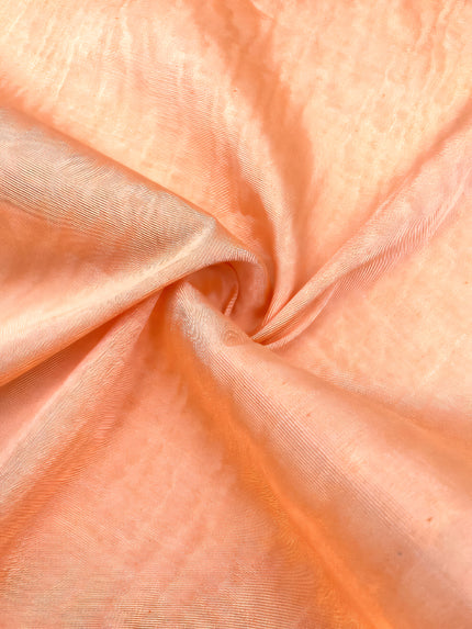 Peach Fuzz Silk Fabric, Moire Silk Fabric, Silk By The Yard. Watermark Pattern.