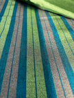 Green Striped Silk  Home Textile Interior Fabrics.