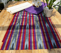 Purple Red Ikat Striped Silk  Home Textile Interior Fabrics.