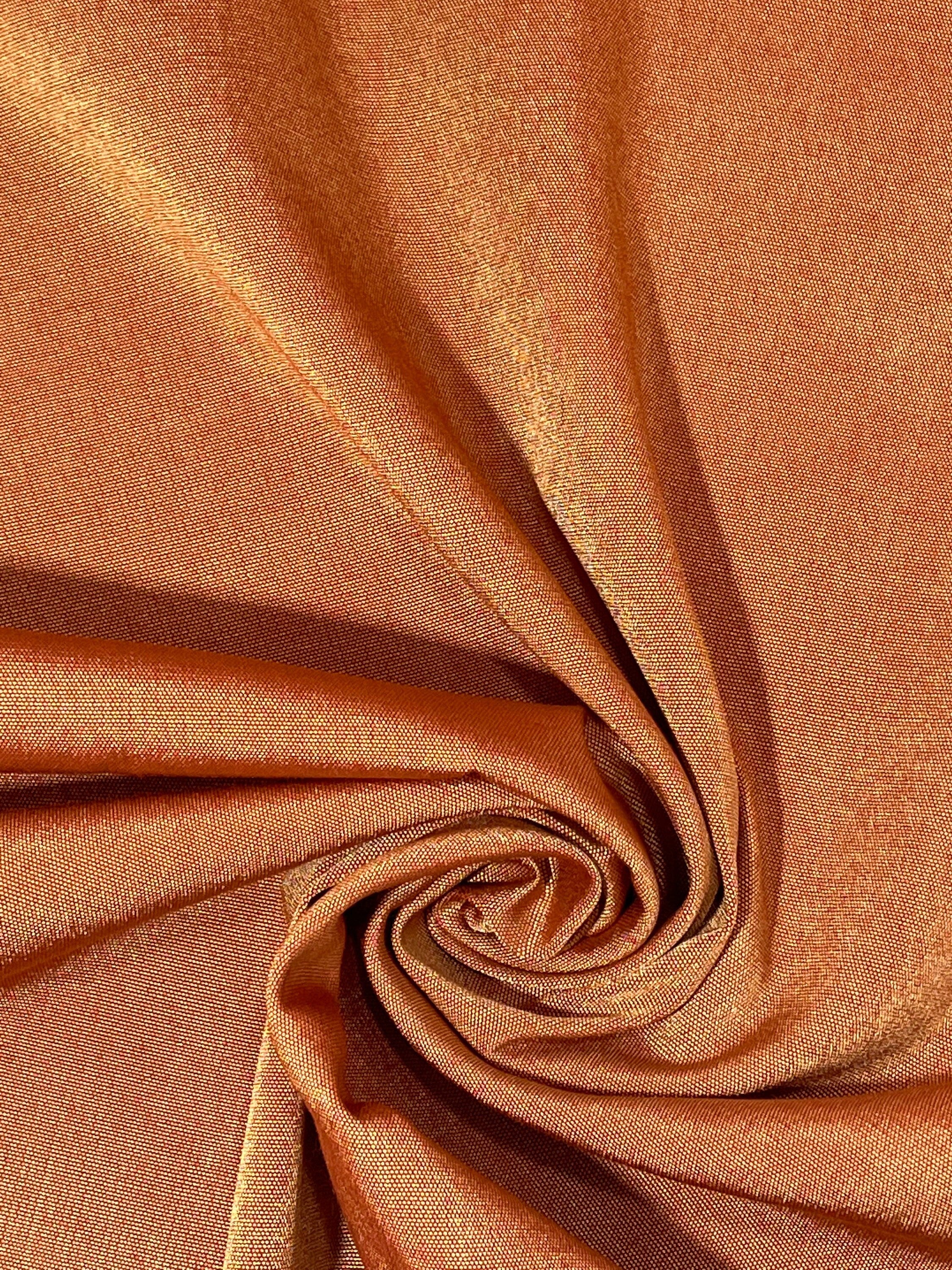 Orange Luxurious Silk Moire Home Textile Interior Fabrics.