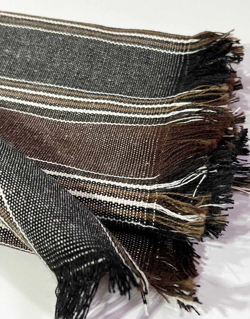Striped Heavy Weight Softened Linen Cotton Fabric By The Yard